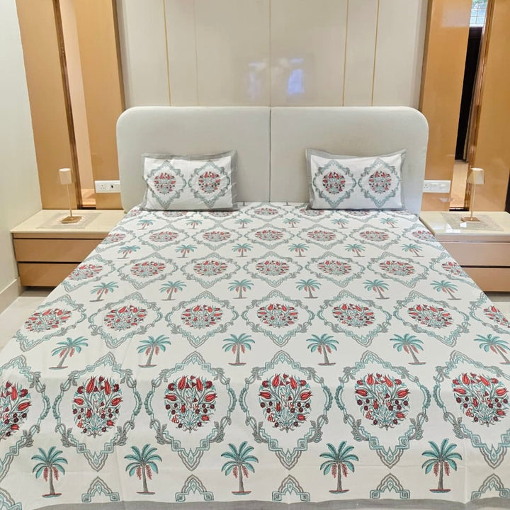 Palm Trees Cotton Bedsheet