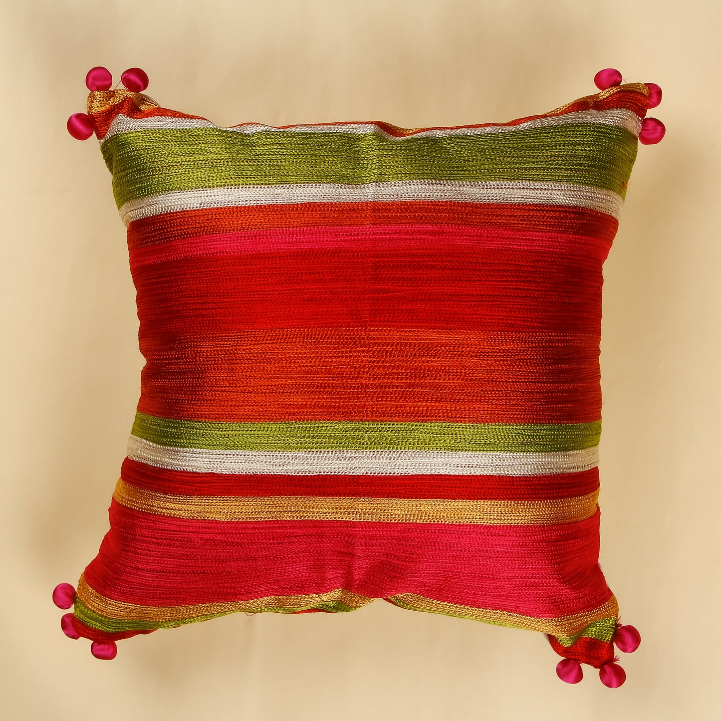 TrueIndia Black Abstract Pattern Cushion Covers without Filler | 16”x16” |