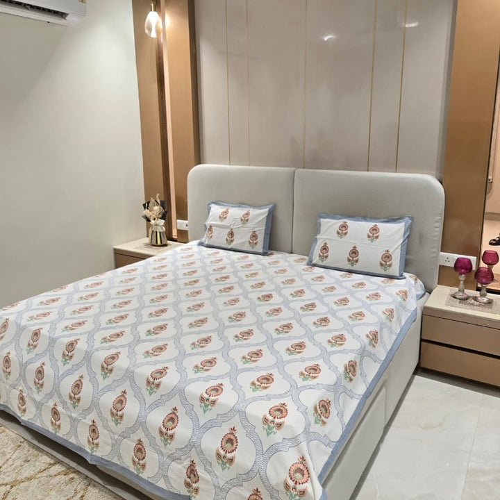 Moonflower Cotton Bedsheet