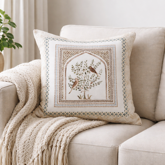 Abstract Bird Pattern Cushion Cover| 16" x 16" |( 40cm x 40cm )