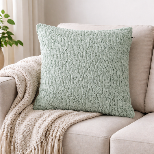 Imported Rabbit Fur Super Soft Cushion Cover | 16" x 16" |( 40cm x 40cm )