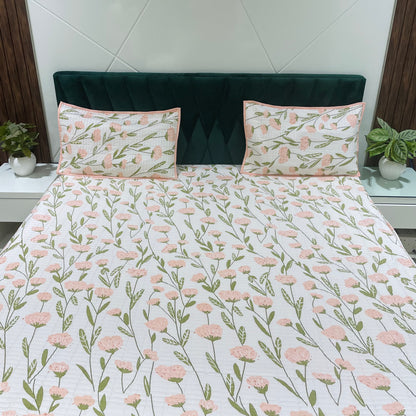 Micro Quilted Bed-Spread with Matching Pillow Covers | 90"x100" |