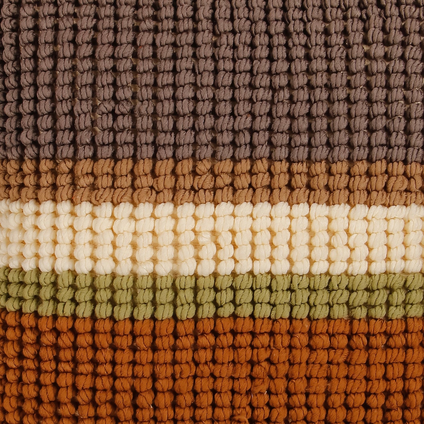 TrueIndia Jute Knotted Wool Multicolor Abstract Pattern Cushion without filler | 16” x 16” |