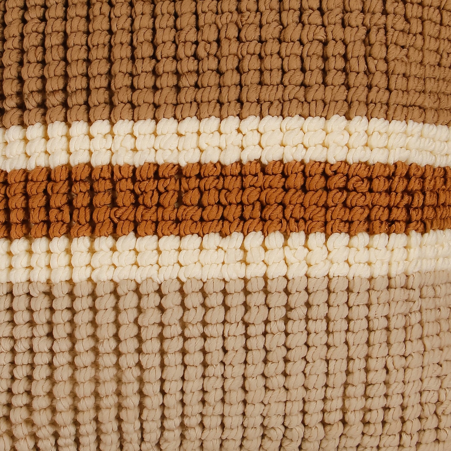 TrueIndia Jute Knotted Wool Multicolor Abstract Pattern Cushion without filler | 16” x 16” |