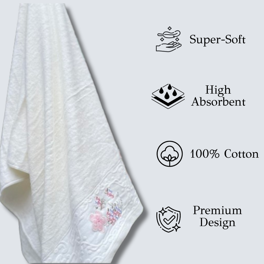 TrueIndia Cotton Luxury Towel | 500 GSM | Super Soft