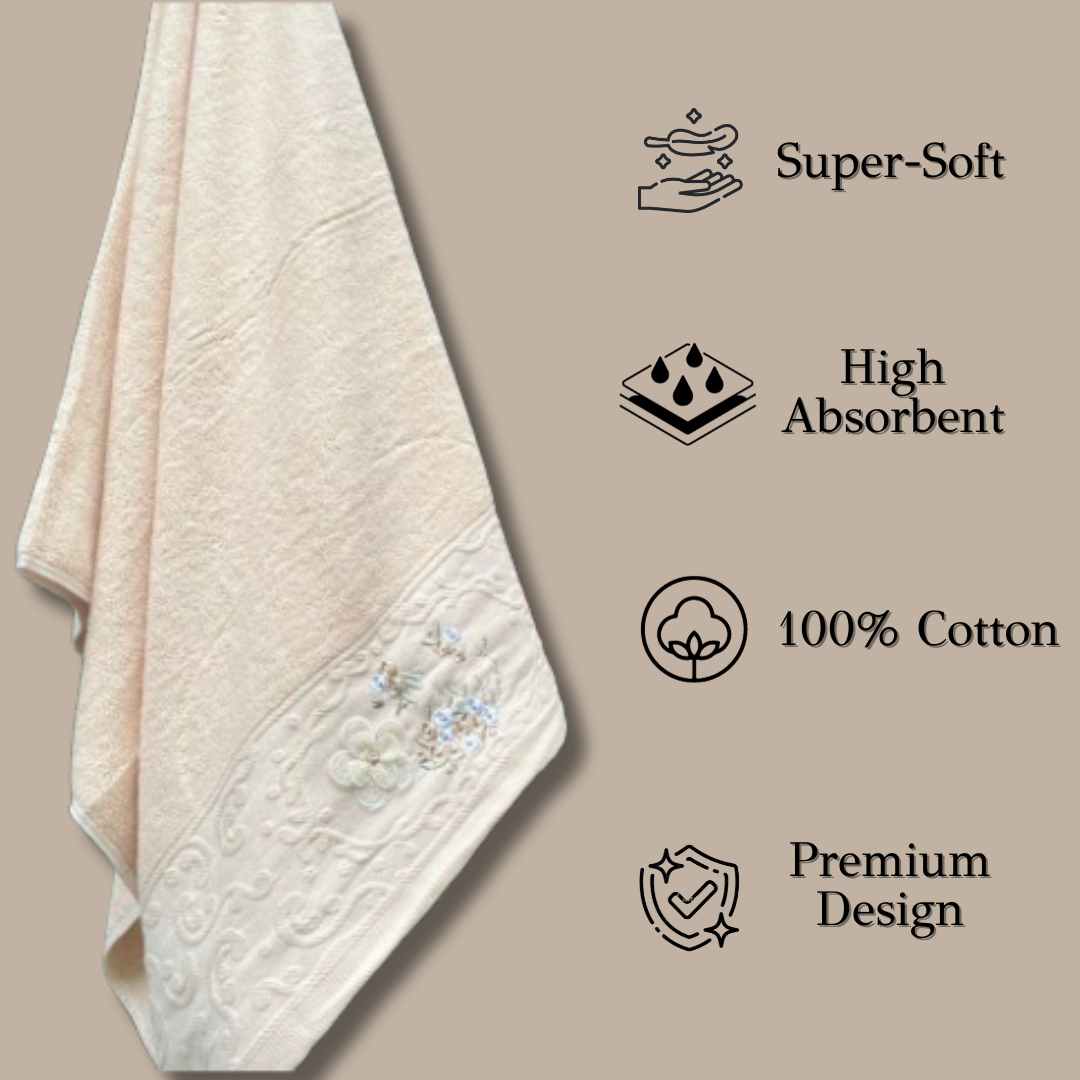 TrueIndia Cotton Luxury Towel | 500 GSM | Super Soft