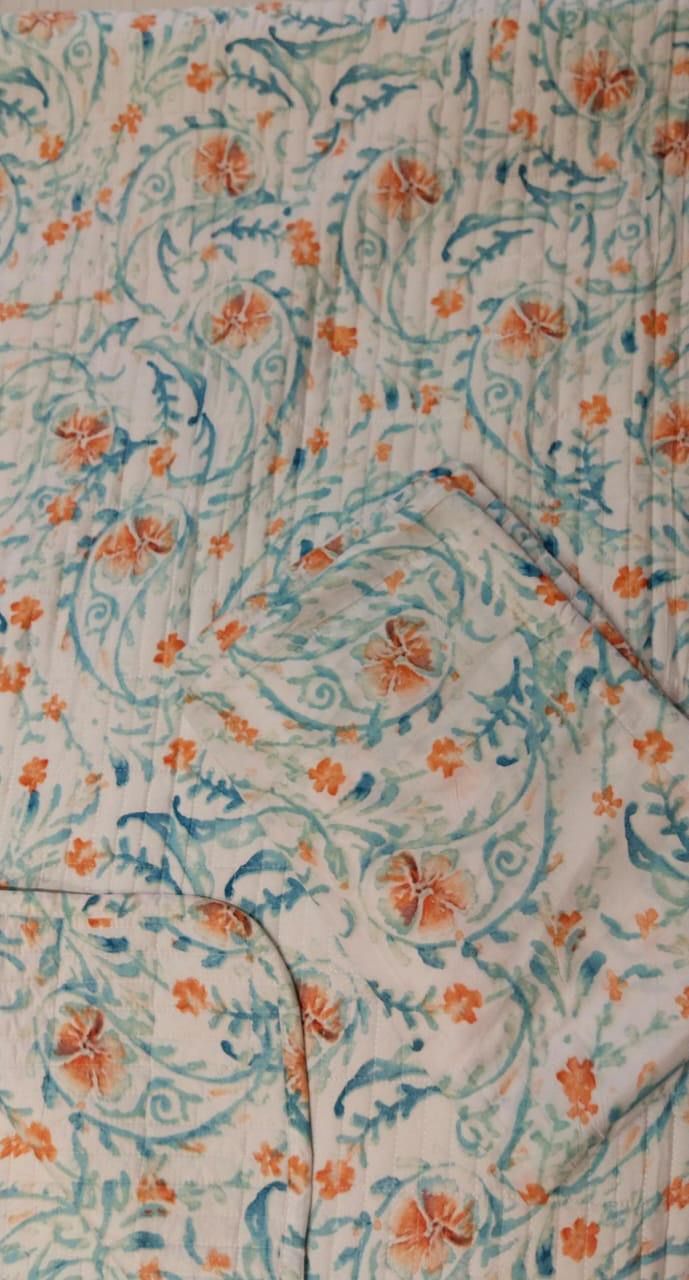 TrueIndia Micro Quilted Bed-Spread / Bed-Cover with Matching Pillow Covers | 90"x100" |